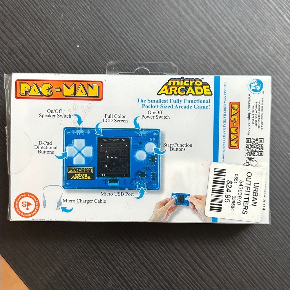 Pac-Man Micro Arcade Handheld Console - Blue - Picture 3 of 6